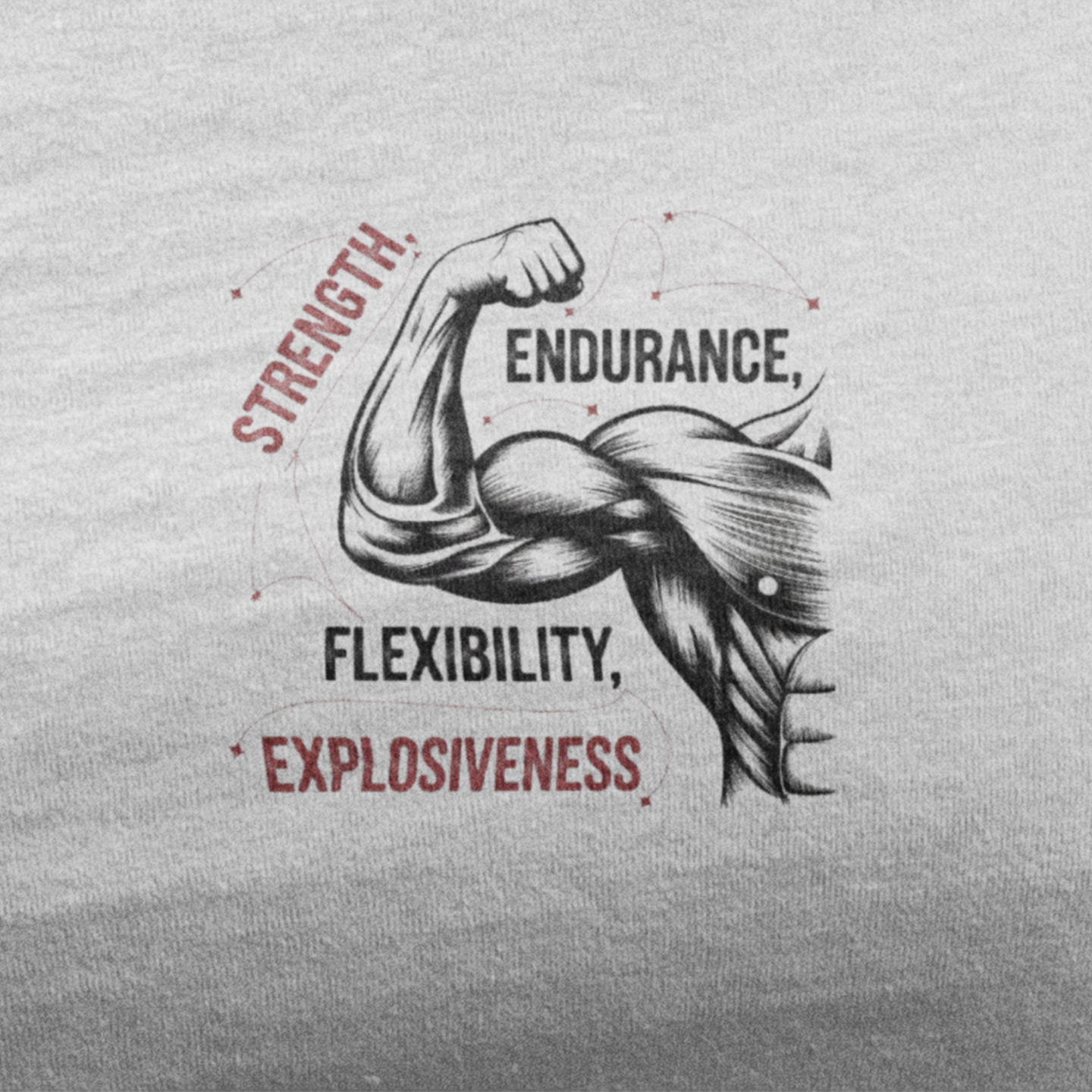 strength, endurance, explosiveness, flexibility